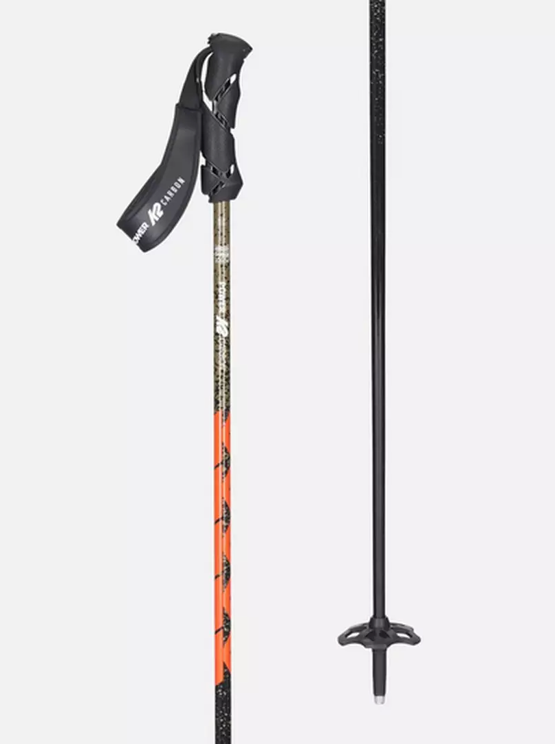 K2 Ski Poles POWER CARBON black and orange