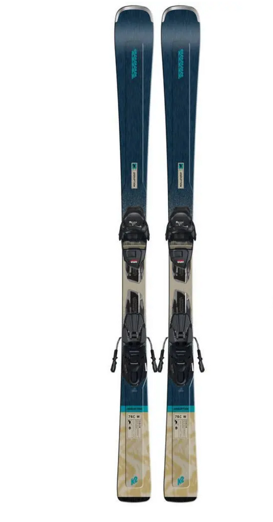 Clearance K2 DISRUPTION 76 W - ERP 10 Quikclik black - anthracite SET women's Skis