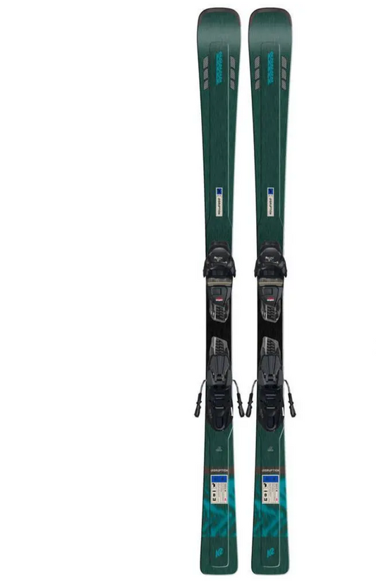 Clearance K2 DISRUPTION 78C W - ER3 10 Compact Quikclik black - anthracite SET. Women's Skis