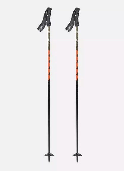 K2 Ski Poles POWER CARBON black and orange